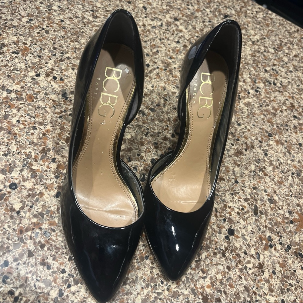 BCBG Glossy Black Heels